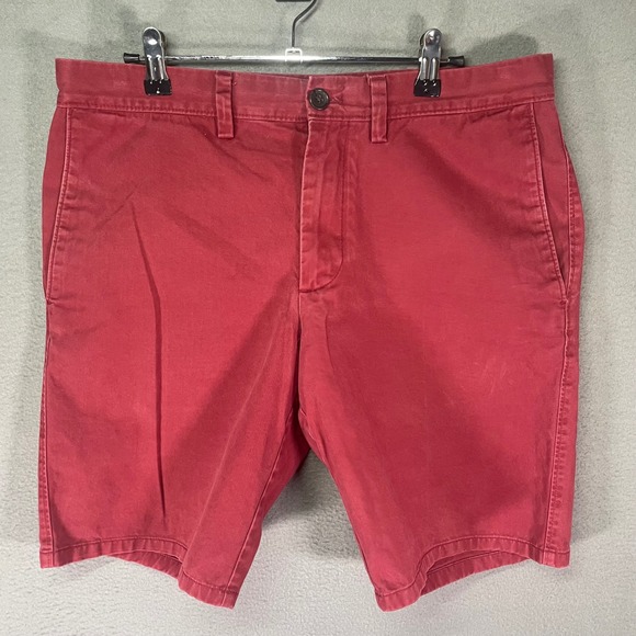 Banana Republic Other - Banana Republic Aiden Shorts Mens 32 Red Japanese Maple Slim Fit Chino 543834-06